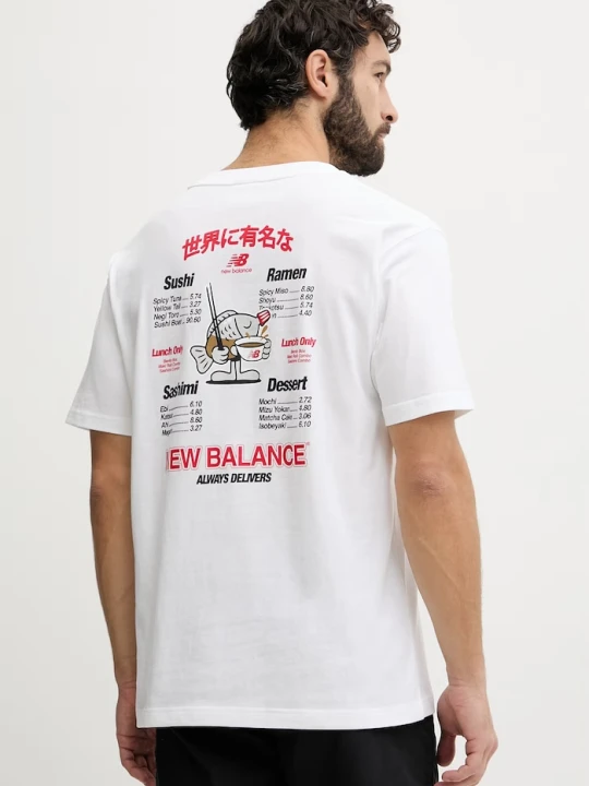 Zdjęcie produktu New Balance t-shirt męski bawełniany Ramen biały