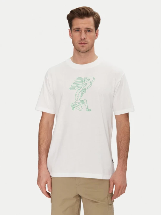 Zdjęcie produktu New Balance T-Shirt MT51978 Biały Relaxed Fit