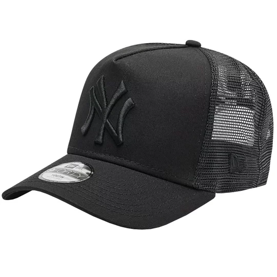Zdjęcie produktu New Era 9FORTY Aframe Trucker New York Yankees Kids Cap 12745567, Dla chłopca, Czarne, czapki z daszkiem, bawełna, rozmiar: YOUTH