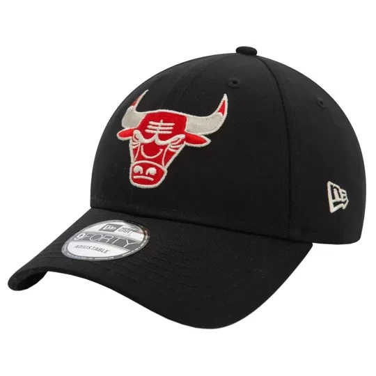 Zdjęcie produktu New Era 9FORTY Chicago Bulls Metallic NBA Cap 60580841, Męskie, Czarne, czapki z daszkiem, poliester, rozmiar: OSFM