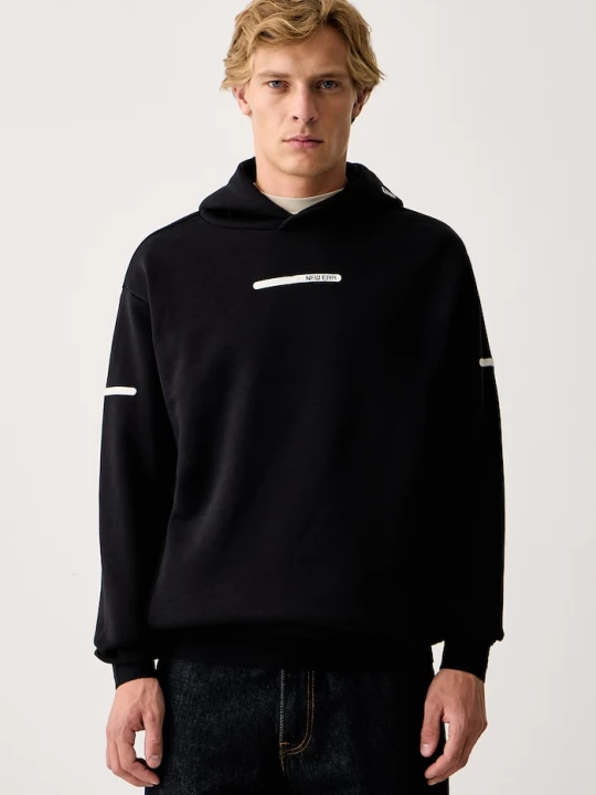 Zdjęcie produktu New Era bluza z kapturem z bawełną czarny