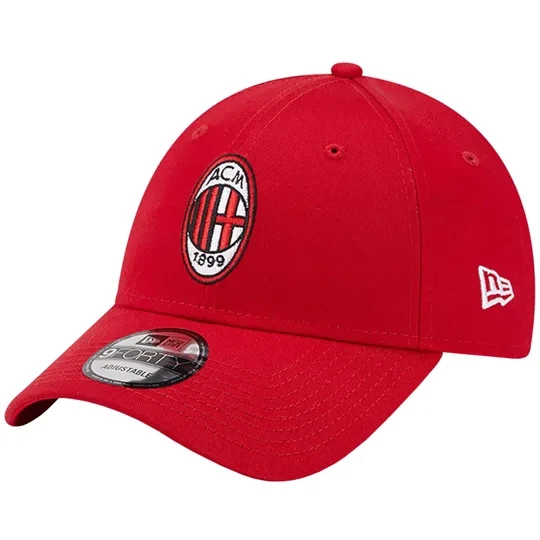 Zdjęcie produktu New Era Core 9FORTY AC Milan Cap 60363653, Męskie, Czerwone, czapki z daszkiem, poliester, rozmiar: OSFM