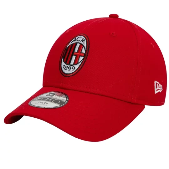 Zdjęcie produktu New Era Core 9Forty AC Milan Jr Cap 60571773, Dla chłopca, Czerwone, czapki z daszkiem, bawełna, rozmiar: YOUTH