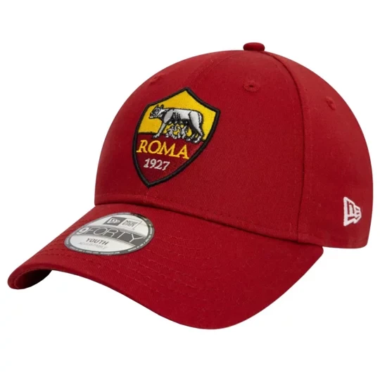 Zdjęcie produktu New Era Core 9Forty AS Roma Jr Cap 60572417, Dla chłopca, Czerwone, czapki z daszkiem, bawełna, rozmiar: YOUTH