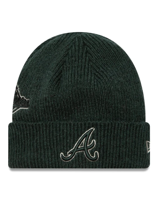 Zdjęcie produktu New Era Czapka Atlanta Braves World Series Patch Cuff Knit Beanie 60580730 Zielony
