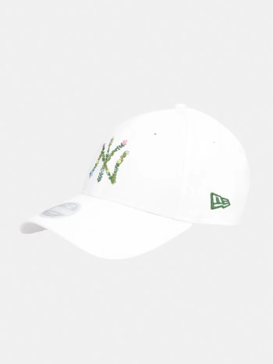 Zdjęcie produktu New Era czapka bejsbolówka bawełniana FLORAL INFILL 940 NYY biały