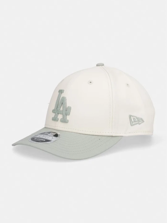 Zdjęcie produktu New Era czapka bejsbolówka bawełniana SIDE SCRIPT 940 MC LA DODGERS beżowy