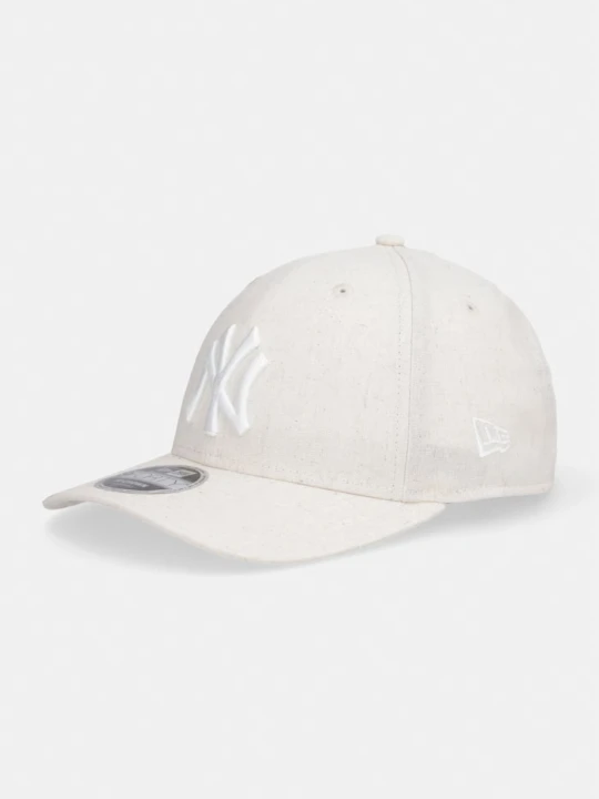 Zdjęcie produktu New Era czapka bejsbolówka z dodatkiem lnu LINEN 940 MC NYY beżowy