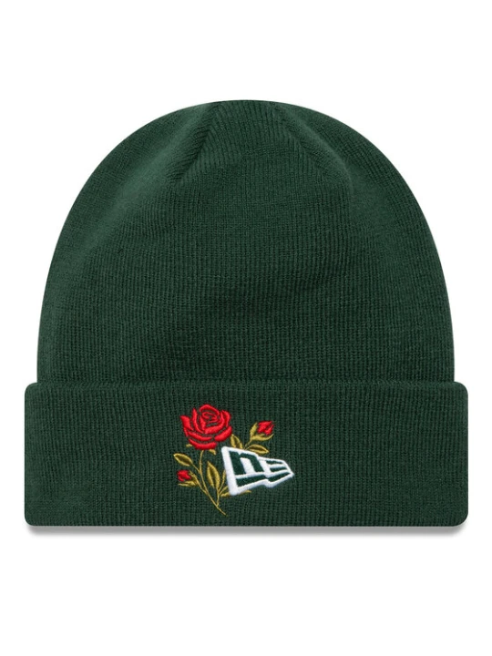 Zdjęcie produktu New Era Czapka Rose Icon Cuff Knit Beanie 60580736 Zielony