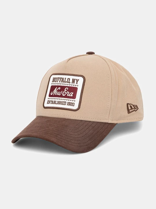 Zdjęcie produktu New Era czapka z daszkiem PATCH SUEDE E-FRAME beżowy