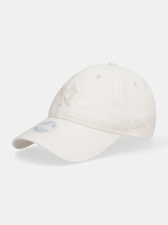 Zdjęcie produktu New Era czapka z daszkiem z dodatkiem lnu MIDI LINEN 920 NYY beżowy