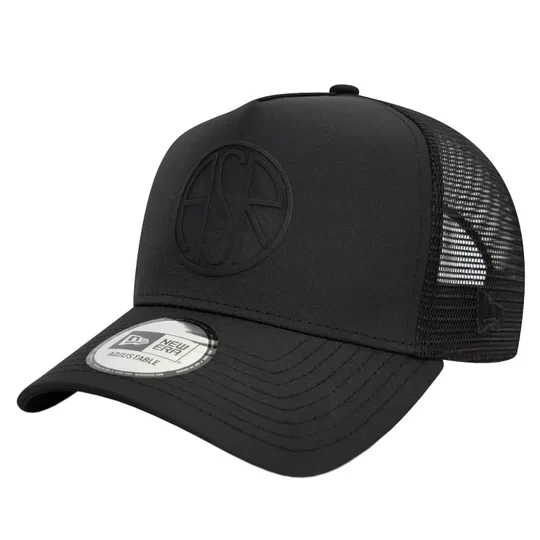 Zdjęcie produktu New Era E-Frame AS Roma Trucker Cap 60572399, Unisex, Czarne, czapki z daszkiem, poliester, rozmiar: OSFM