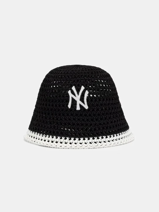 Zdjęcie produktu New Era kapelusz bucket pleciony KNITTED BUCKET NYY czarny