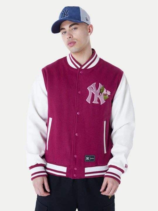 Zdjęcie produktu New Era Kurtka bomber Yankees MLB Floral 60596333 Bordowy Regular Fit