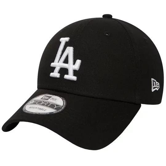 Zdjęcie produktu New Era League Essential 9FORTY Los Angeles Dodgers Cap 11405493, Męskie, Czarne, czapki z daszkiem, poliester, rozmiar: OSFA