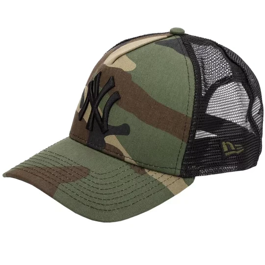 Zdjęcie produktu New Era New York Yankees Clean Camo Trucker Cap 11579473, Męskie, Czarne, czapki z daszkiem, poliester, rozmiar: OSFA