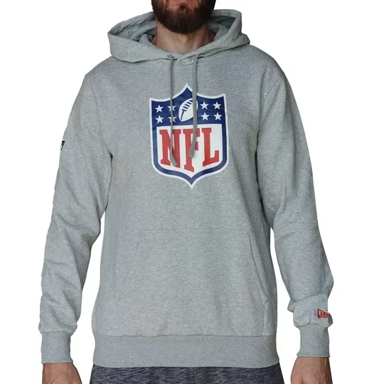 Zdjęcie produktu New Era NFL Generic Logo Hoodie 60416768, Męskie, Szare, bluzy, bawełna, rozmiar: L