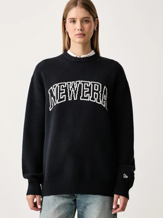 Zdjęcie produktu New Era sweter z wiskozą granatowy