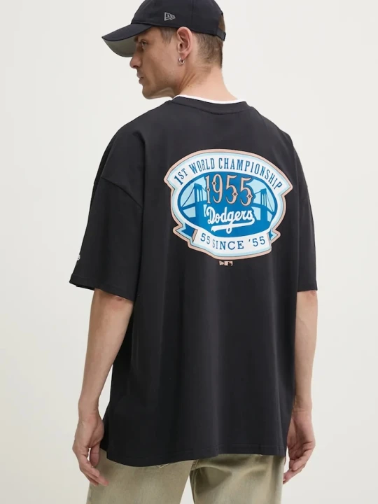 Zdjęcie produktu New Era t-shirt bawełniany LOS ANGELES DODGERS granatowy