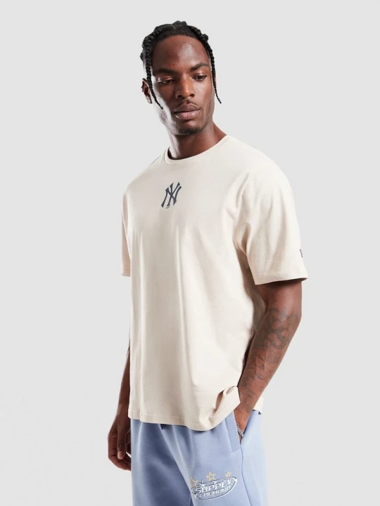Zdjęcie produktu New Era T-Shirt Mlb Small Logo Nyy New York Yankees beżowy