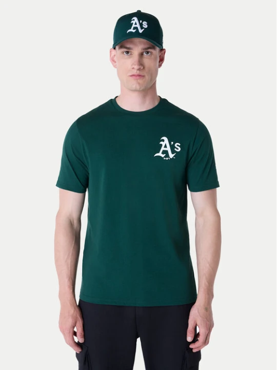 Zdjęcie produktu New Era T-Shirt Oakland Athletics MLB Pennant Graphic 60596214 Zielony Regular Fit