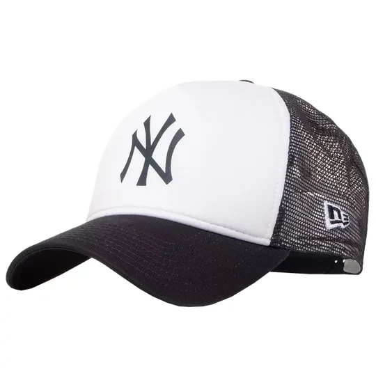 Zdjęcie produktu New Era Team Block New York Yankees MLB Trucker Cap 12380796, Męskie, Białe, czapki z daszkiem, bawełna, rozmiar: OSFM