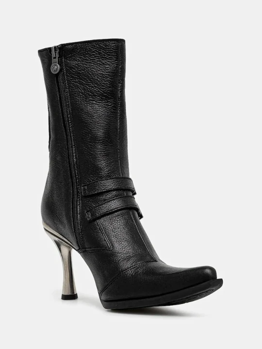 Zdjęcie produktu New Rock botki skórzane LUXOR NEGRO, MALICIA 2 GOMA NEGRA TACON CARI czarny