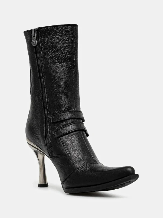 Zdjęcie produktu New Rock botki skórzane LUXOR NEGRO, MALICIA 2 GOMA NEGRA TACON CARI