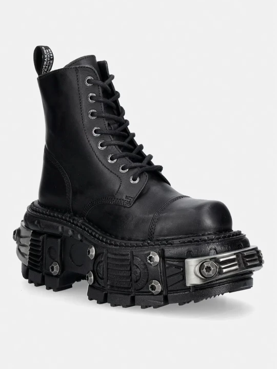 Zdjęcie produktu New Rock CRUST NEGRO IMPERFECT TANK workery na platformie damskie skórzane