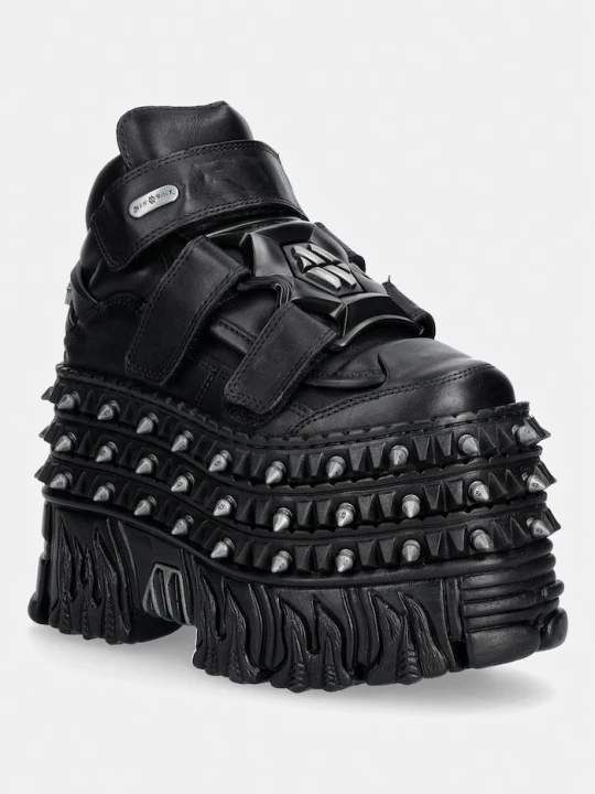 Zdjęcie produktu New Rock CRUST NEGRO NEGRO, FIRE CASCO sneakersy damskie skórzane czarny