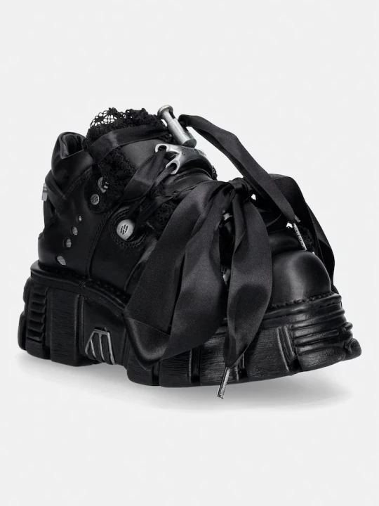 Zdjęcie produktu New Rock CRUST NEGRO, TOWER buty damskie skórzane czarny