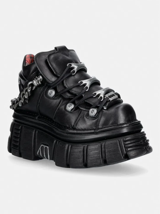 Zdjęcie produktu New Rock CRUST NEGRO, TOWER NEGRO E14 buty damskie skórzane czarny