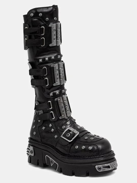 Zdjęcie produktu New Rock kozaki damskie skórzane NEGRO CHAROL NEGRO REACTOR E14 czarny