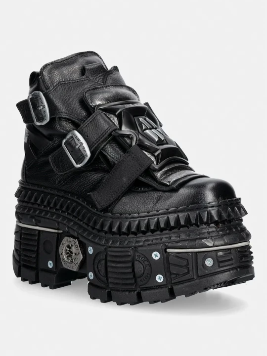 Zdjęcie produktu New Rock LUXOR NEGRO, BOX PLANE, TANK CASCO sneakersy damskie skórzane czarny