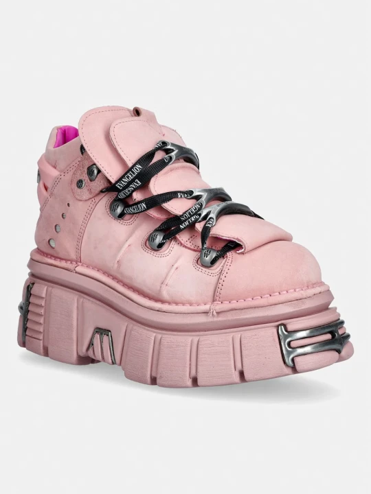 Zdjęcie produktu New Rock NOBUCK ROSA + IMPERFECT TOWER ROSA TORNILLOS buty na platformie damskie nubukowe