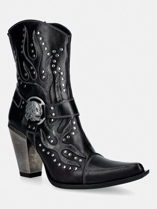 Zdjęcie produktu New Rock NOMADA NEGRO LUX, BOX PLANE, BULL ACERO botki damskie skórzane