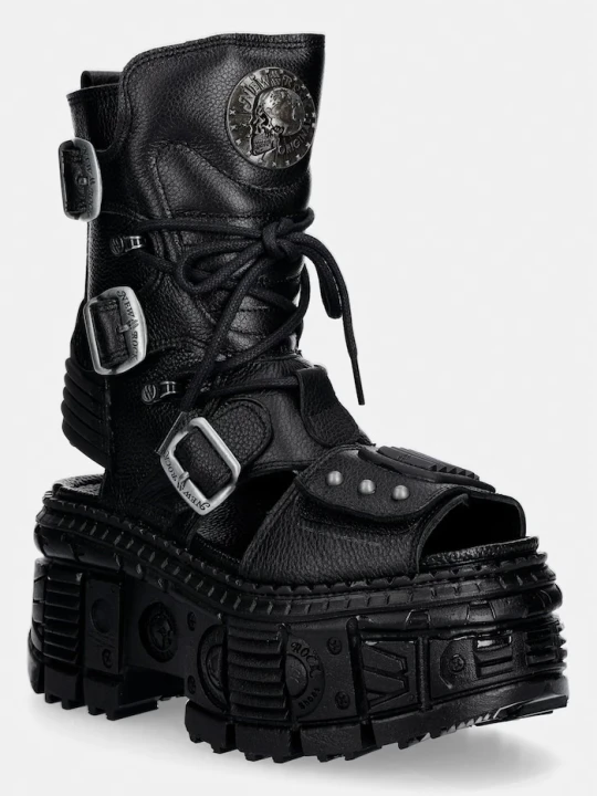 Zdjęcie produktu New Rock sandały damskie skórzane LUXOR NEGRO, TANK CASCO NE czarny