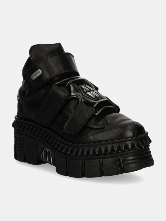 Zdjęcie produktu New Rock sneakersy skórzane CRUST NEGRO NEGRO + TOWER CASCO NEGRO czarny