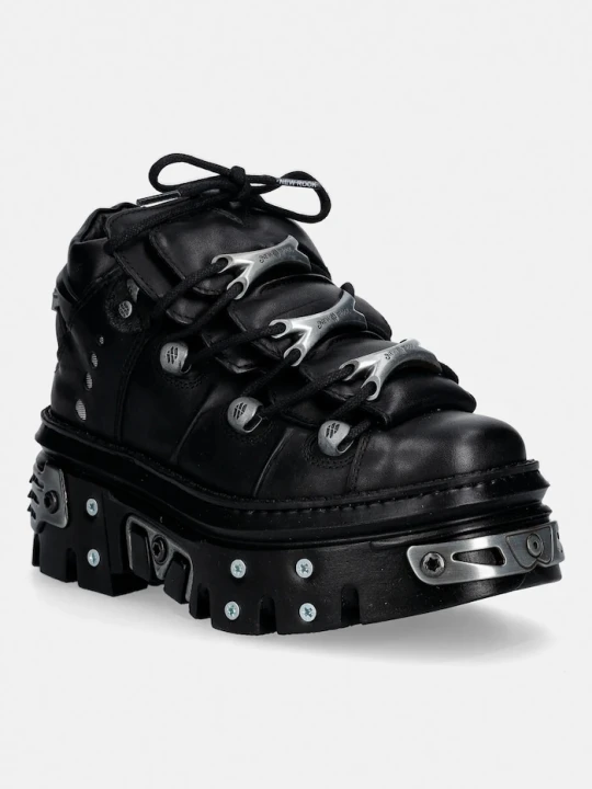 Zdjęcie produktu New Rock sneakersy skórzane CRUST NEGRO, REACTOR NEGRO E14 casco + czarny