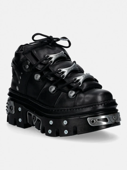 Zdjęcie produktu New Rock sneakersy skórzane CRUST NEGRO, REACTOR NEGRO E14 casco +