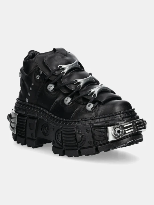 Zdjęcie produktu New Rock sneakersy skórzane Crust Negro, Tank Casco Negro Power czarny
