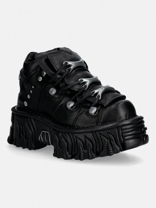 Zdjęcie produktu New Rock sneakersy skórzane ITALI NEGRO, NOMADA NEGRO czarny