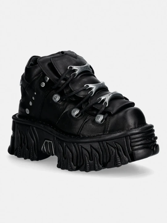 Zdjęcie produktu New Rock sneakersy skórzane ITALI NEGRO, NOMADA NEGRO