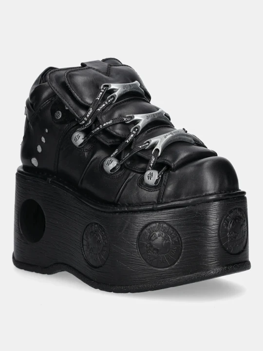 Zdjęcie produktu New Rock sneakersy skórzane ITALI NEGRO, NOMADA NEGRO, NEPTUNO / SPACE czarny