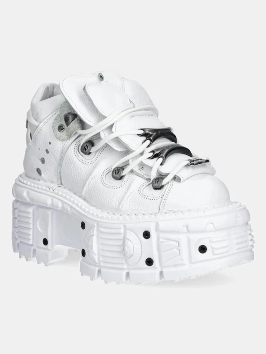 Zdjęcie produktu New Rock sneakersy skórzane NAPA BLANCA + IMPERFECT TANK BLANCO TORNILLOS biały