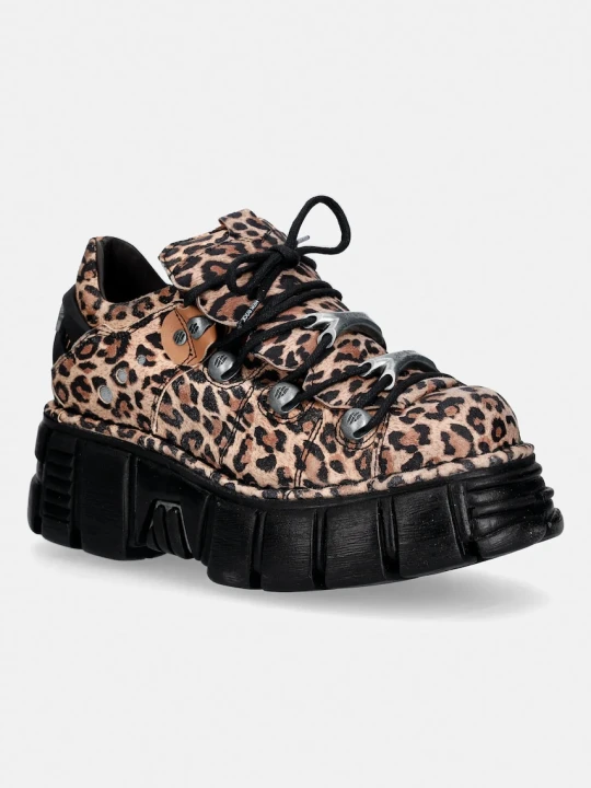 Zdjęcie produktu New Rock sneakersy zamszowe ANTE LEOPARDO CUERO, TOWER NEGRO+ lateral