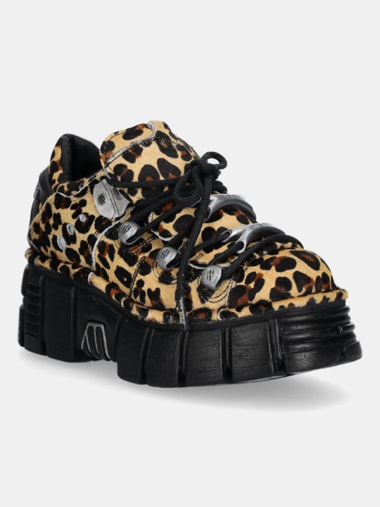 Zdjęcie produktu New Rock sneakersy zamszowe Pelo Leopardo Cuero M Tower Negro Lateral