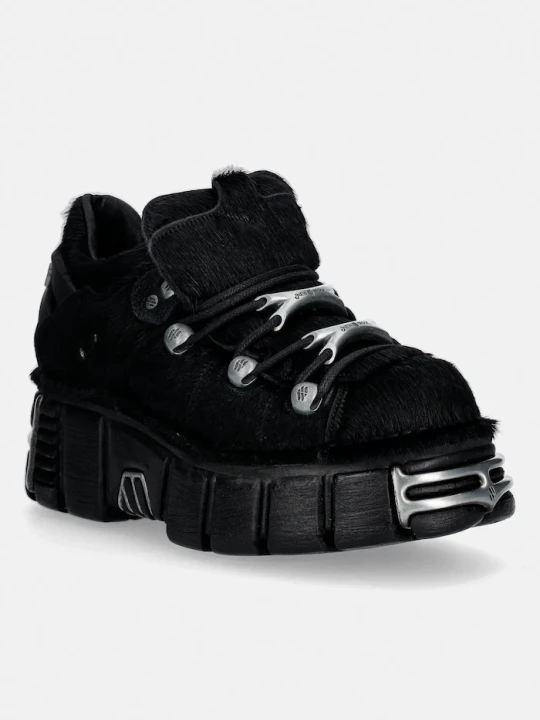 Zdjęcie produktu New Rock sneakersy zamszowe PELO NEGRO, TOWER NEGRO ACERO + lateral + p czarny