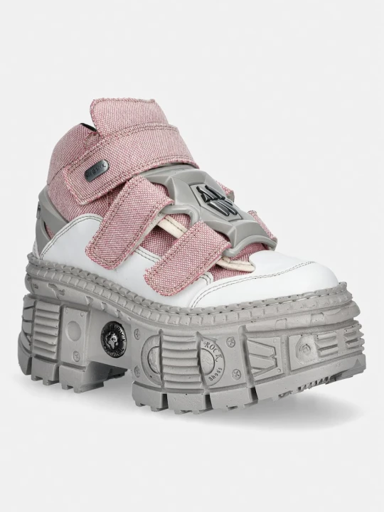 Zdjęcie produktu New Rock VEGAN BLANCO, ECOBAR ROSA, TANK CASCO P botki damskie