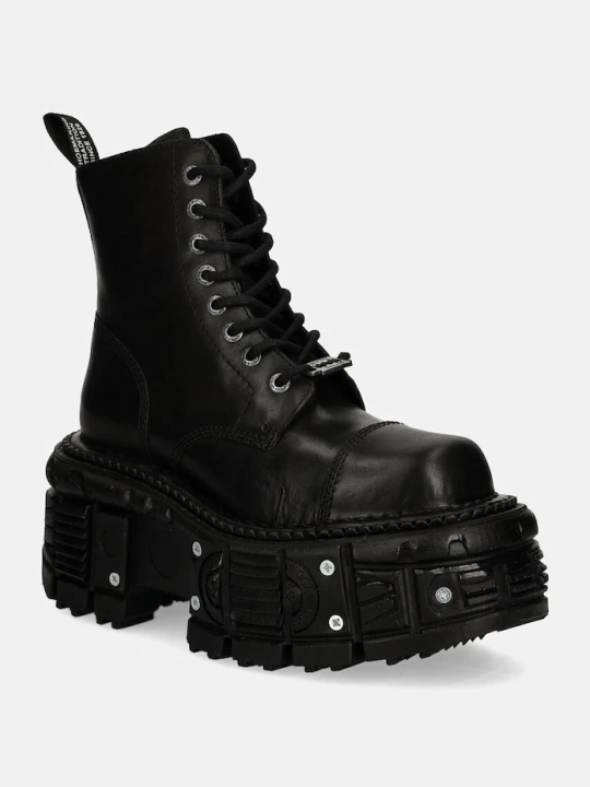 Zdjęcie produktu New Rock workery skórzane CRUST NEGRO IMPERFECT TANK NEGRO TORNILLOS czarny